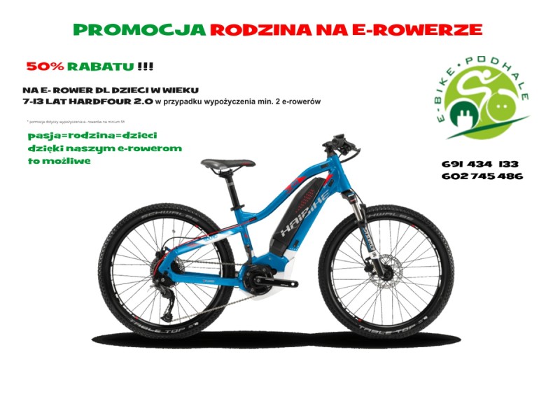 Promocja!!! Rodzina na e-rowerze -50% rabatu